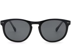 Gafas de sol ovaladas de plástico negro # BS2503-0174