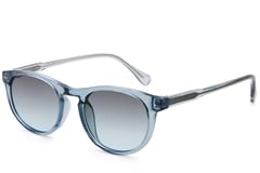 Gafas de sol ovaladas de plástico azul # BS2503-0176