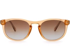 Gafas de sol ovaladas de plástico marrón #BS2503-0177