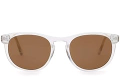 Gafas de sol ovaladas de plástico transparente #BS2503-0179