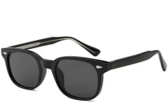 Gafas de sol rectangulares de plástico negro #BS2503-0180