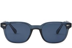 Gafas de sol rectangulares de plástico azul #BS2503-0183