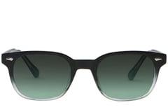 Rechteckige schwarze Kunststoff-Sonnenbrille #BS2503-0184