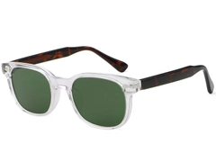Gafas de sol rectangulares de plástico transparente #BS2503-0185