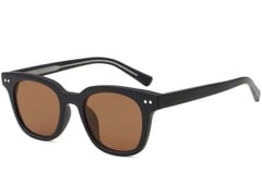 Gafas de sol rectangulares de plástico negro #BS2503-0186