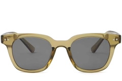 Rechteckige grüne Kunststoff-Sonnenbrille #BS2503-0188