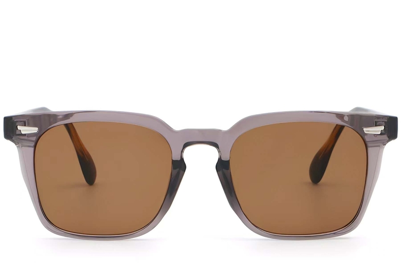 Rectangular Purple Plastic Sunglasses #BS2503-0195