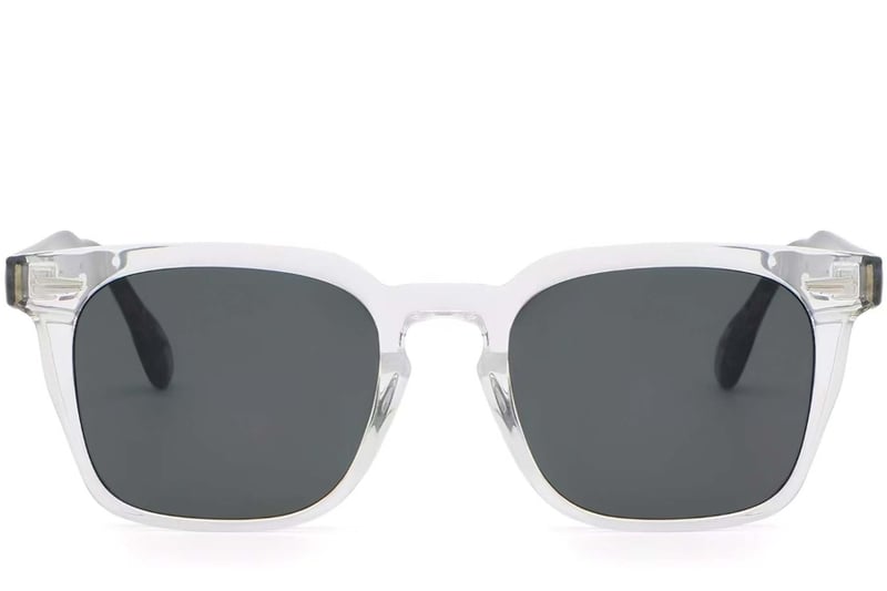 Rectangular Transparent Plastic Sunglasses #BS2503-0196