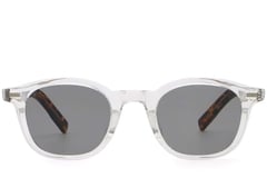 Oval Transparent Plastic Sunglasses #BS2503-0201