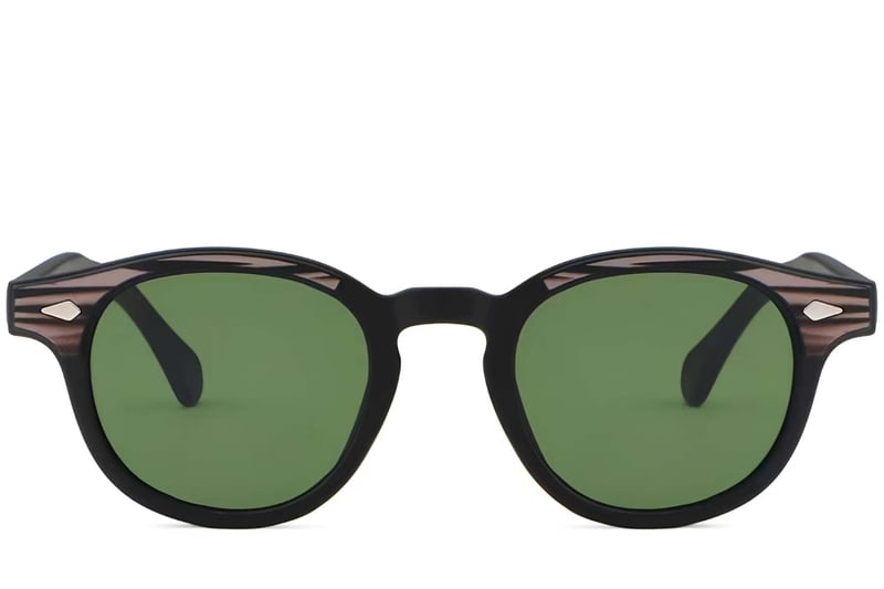 Oval Black Plastic Sunglasses #BS2503-0206