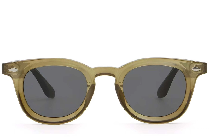Oval Green Plastic Sunglasses #BS2503-0280