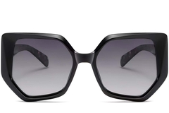 Geometric Black Acetate Sunglasses #BS2607-0058