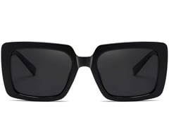 Gafas de sol rectangulares de acetato negro #BS2607-0061
