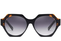 Geometric Black Acetate Sunglasses #BS2607-0082