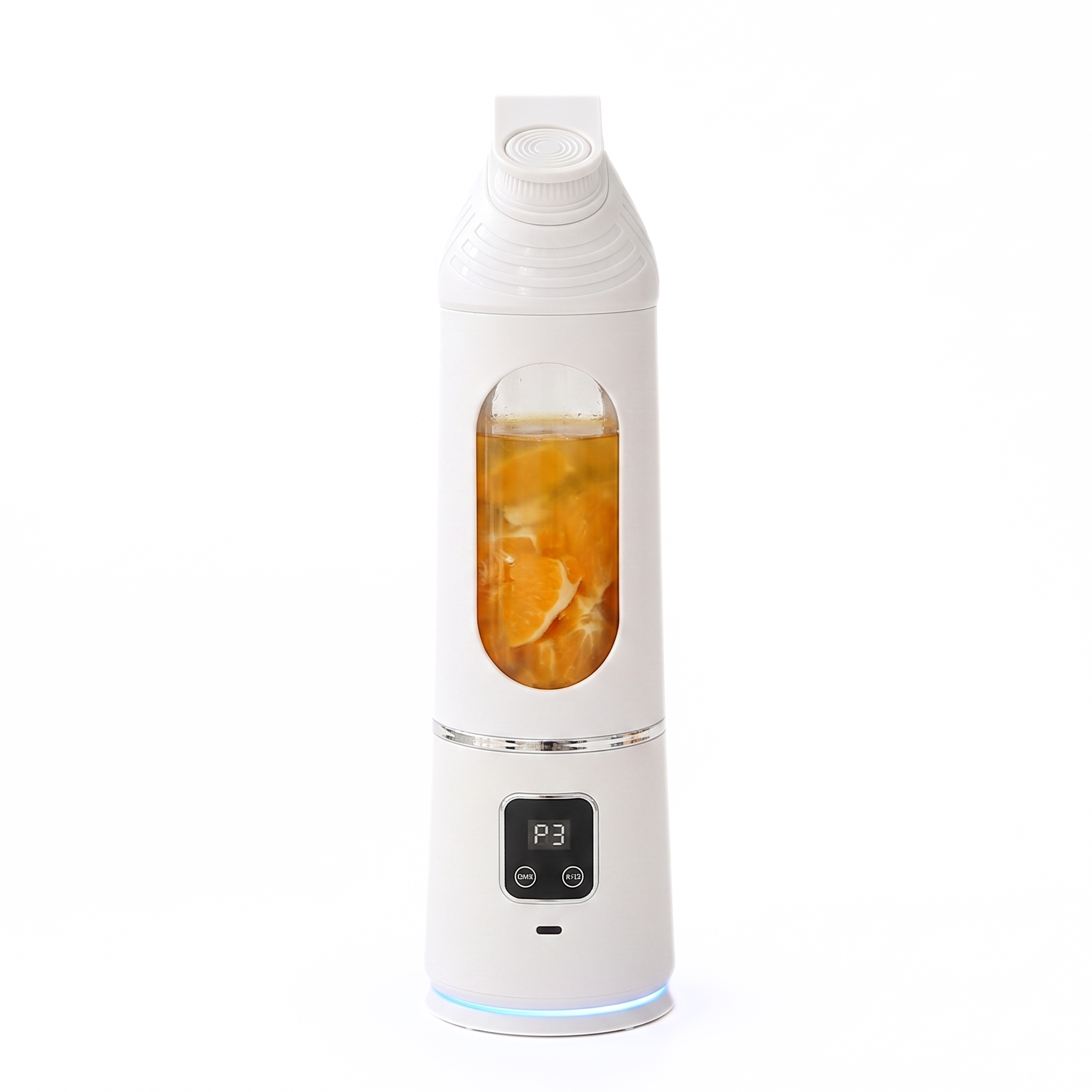 Portable USB Rechargeable Blender, Personal Mini Juicer Cup with 6-Leaf Stainless Steel Blade, 2500mAh Battery for 15 Blends, Type-C Charging for Smoothies