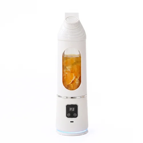 Portable USB Rechargeable Blender, Personal Mini Juicer Cup with 6-Leaf Stainless Steel Blade, 2500mAh Battery for 15 Blends, Type-C Charging for Smoothies