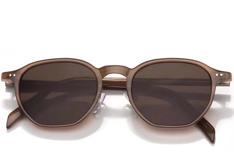 Gafas de sol geométricas TR90 marrones #BS0406-0688