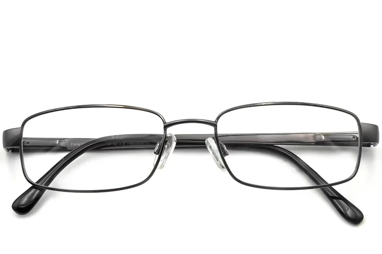 Rectangular Grey Metal Glasses #BS2012-0428