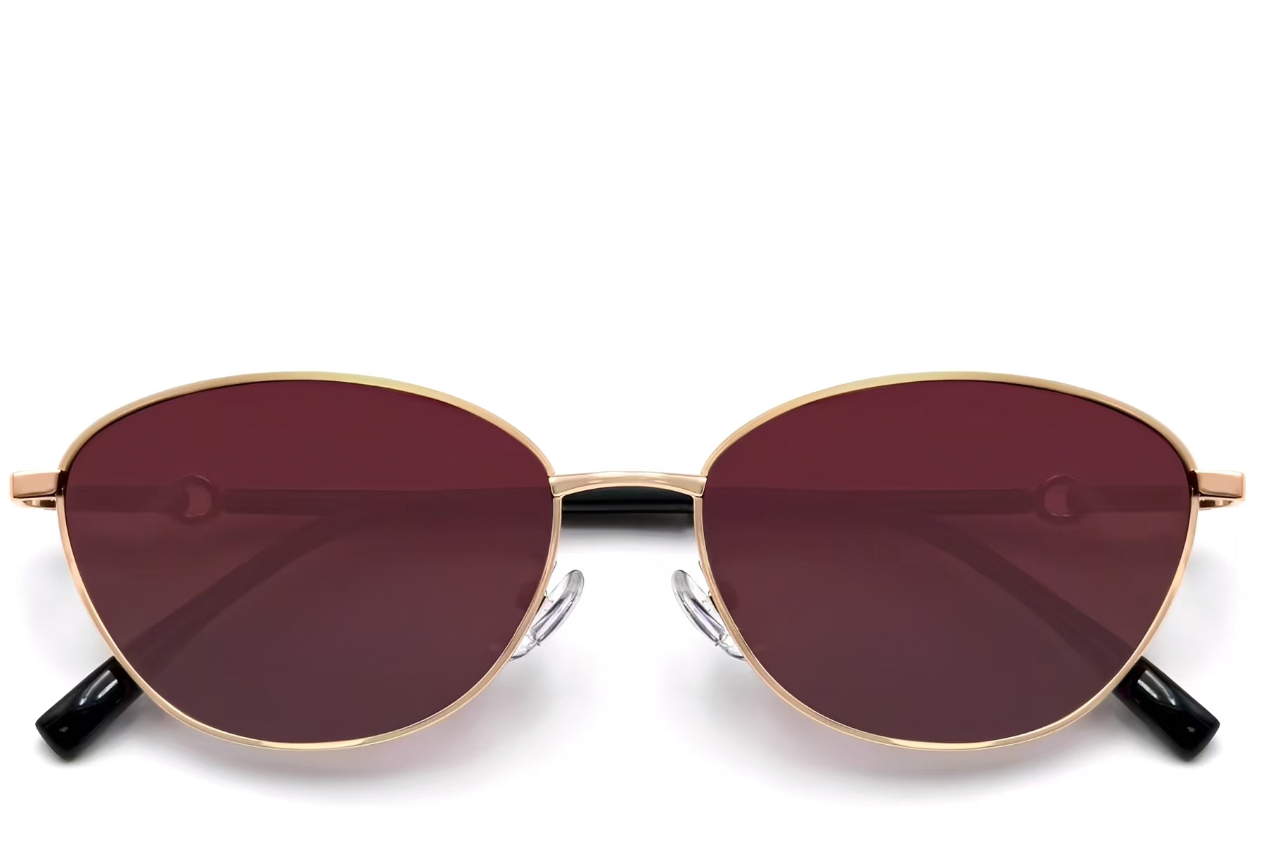 Oval Pink Metal Sunglasses #BS0824-0008