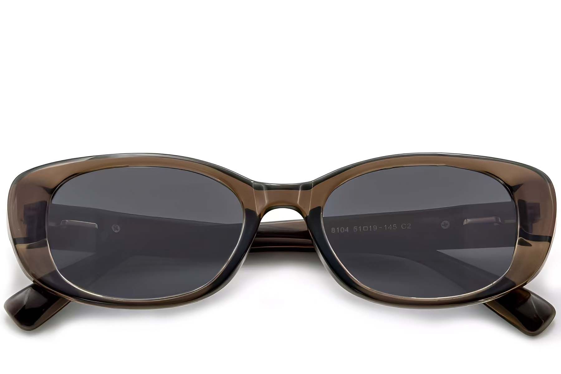 Oval Green TR90 Sunglasses #BS0824-0012