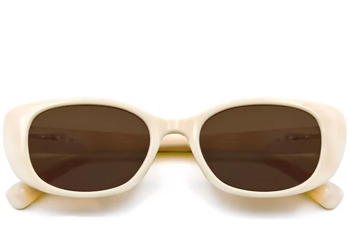Oval Cream TR90 Sunglasses #BS0406-0696