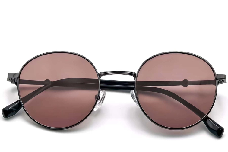 Oval Copper Metal Sunglasses #BS0824-0032