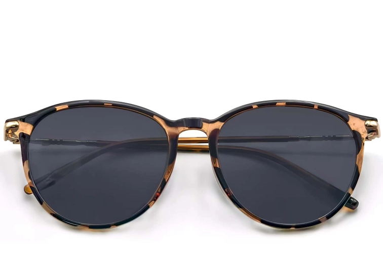 Oval Tortoiseshell TR90 Sunglasses #BS0824-0043