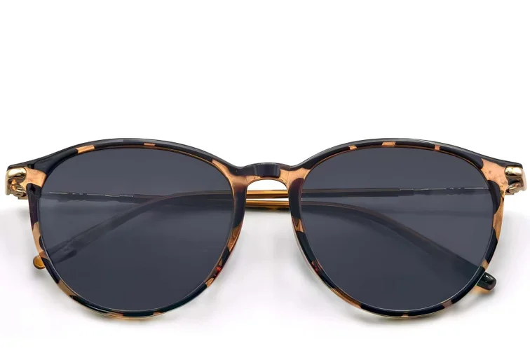 Gafas de sol ovaladas TR90 con diseño de carey #BS0824-0043