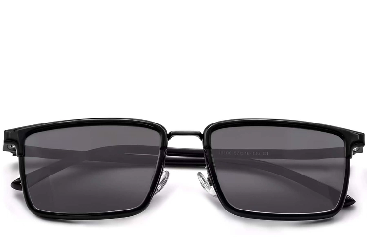 Rectangular Black TR90 Sunglasses #BS0824-0056