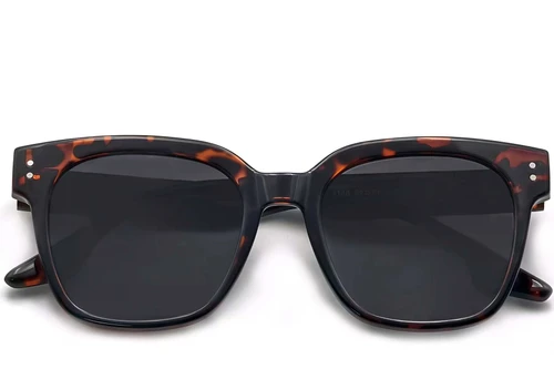 Rectangular Tortoiseshell TR90 Sunglasses #BS0824-0080