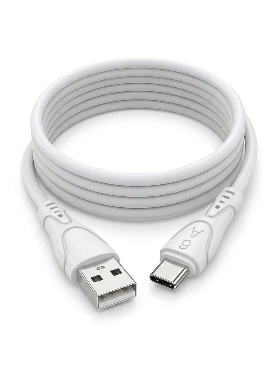 6A Liquid Silicone USB Cable, High-Speed Fast Charging Cord for Android and iOS Devices