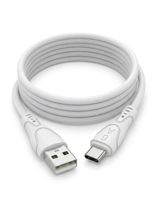 6A Liquid Silicone USB Cable, High-Speed Fast Charging Cord for Android and iOS Devices