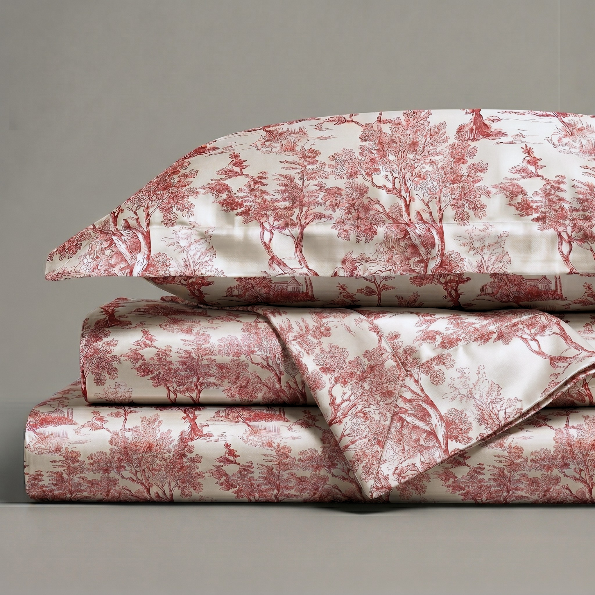 Premium Mulberry Silk 4-Piece Bedding Set - Premium Printed Duvet Cover