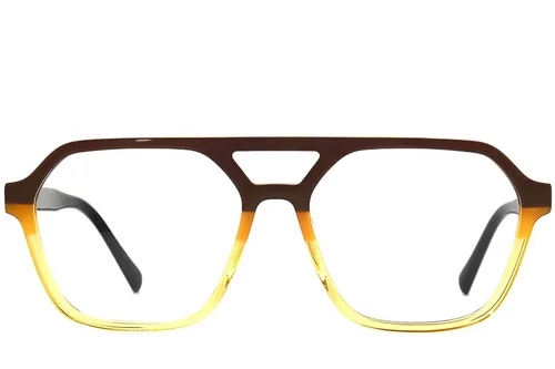 Aviator Yellow Acetate Glasses #BS2012-0114