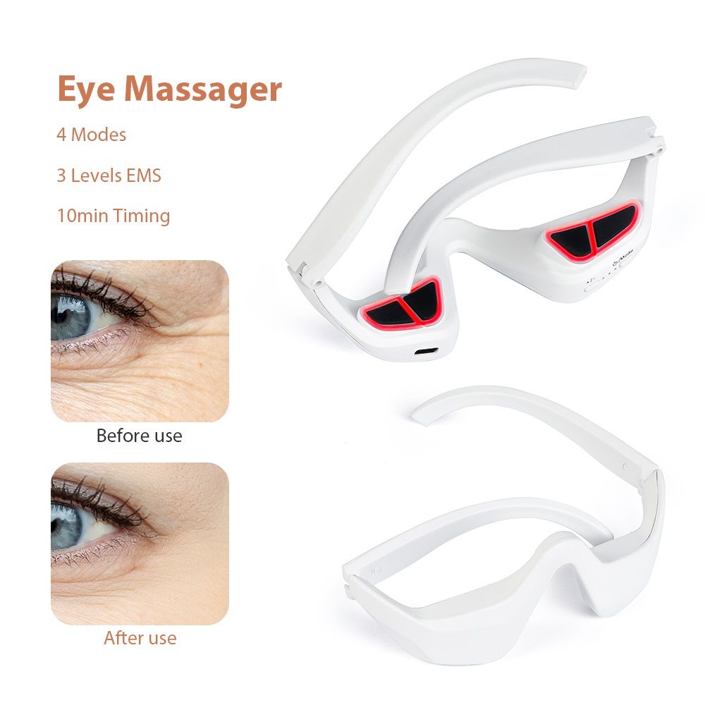 Red Light EMS Eye Massager for Dark Circles & Wrinkles