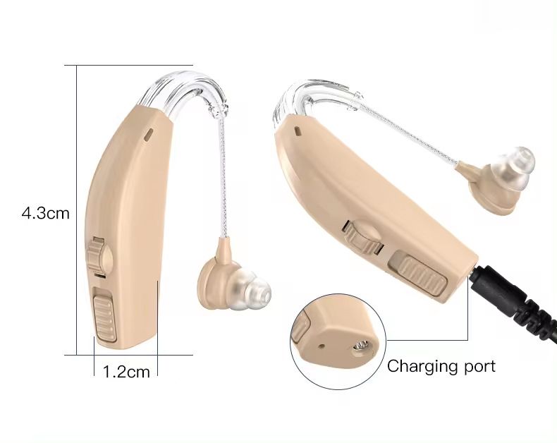 120dB GM-311 Blue Rechargeable Hearing Aids 45H Battery Noise Cancelling #26240001
