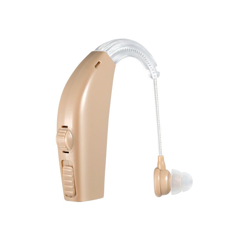 120dB GM-311 Beige Rechargeable Hearing Aid 45H Battery Noise Cancelling #26240002