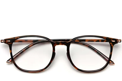 Lunettes rectangulaires en TR90 écaille de tortue #BS0423-0037