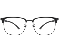 Halfrandloze zwarte metalen bril #BS1924-0038