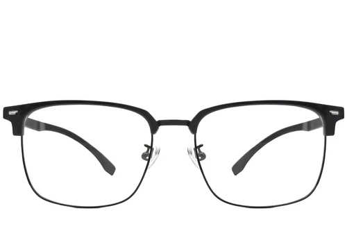 Semi-rimless Black Metal Glasses #BS1924-0038