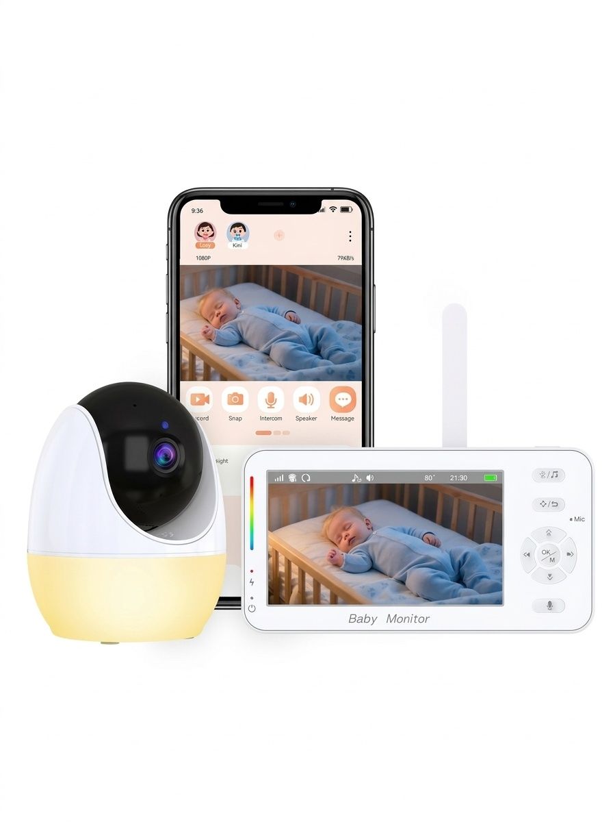 4.3'' WiFi Baby Monitor with APP Control - Motion Tracking #19250004