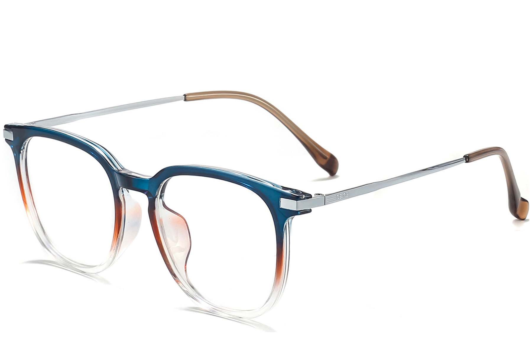 Oval Blue Titanium Glasses #BS0218-0346