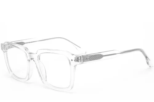 Verres rectangulaires en acétate transparent #BS0218-0364