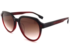 Lunettes de soleil ovales en acétate rouge #BS2012-1212