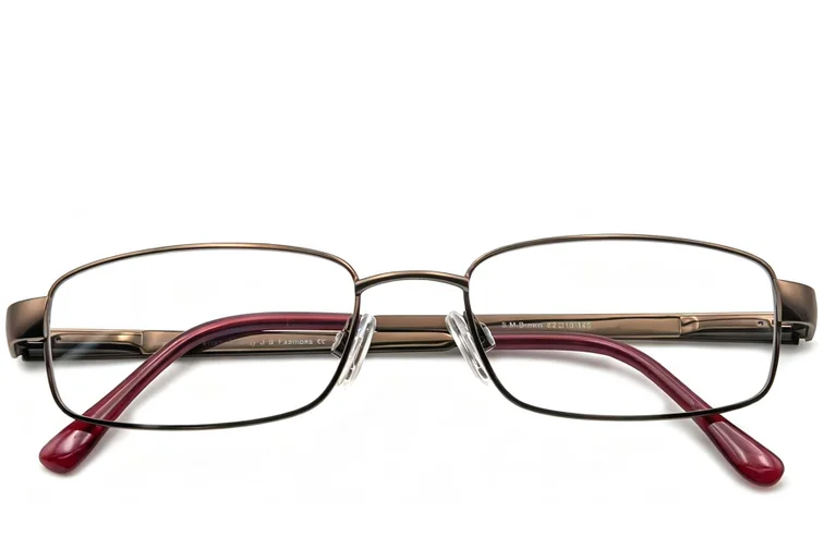 Verres rectangulaires en métal marron #BS2012-0427