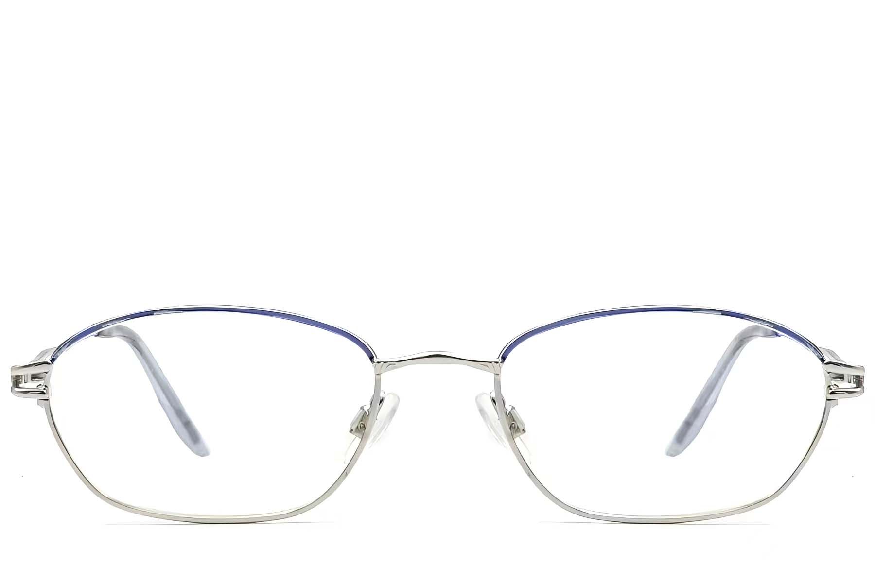 Ovale blaue Metallbrille #BS2012-0454