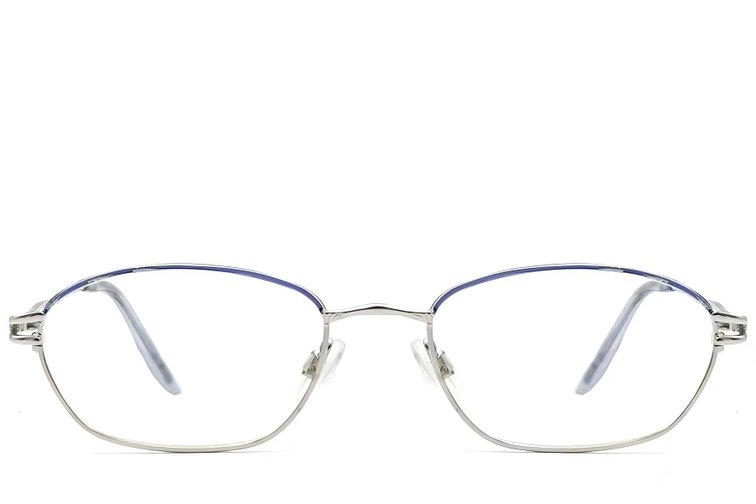 Ovale blaue Metallbrille #BS2012-0454