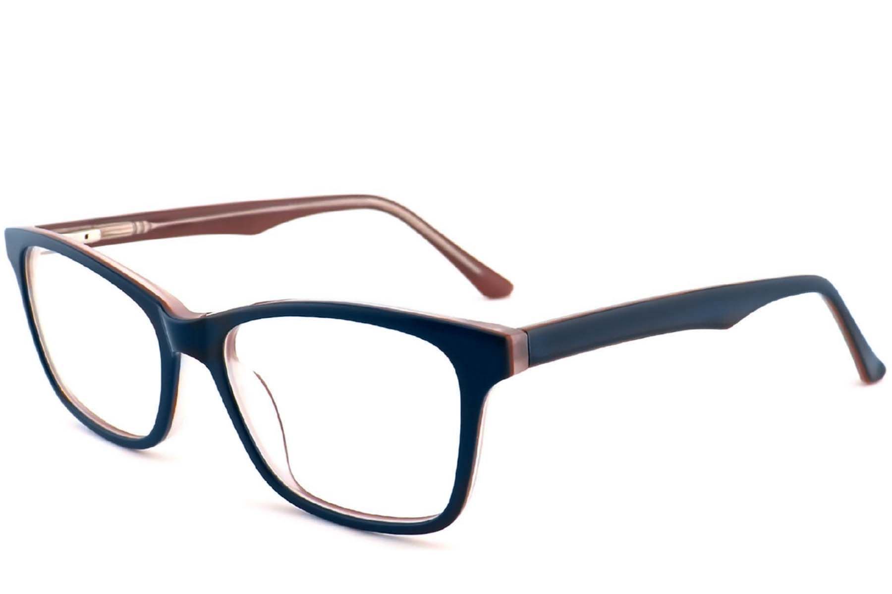 Rectangular Black Acetate Glasses #BS2012-0536