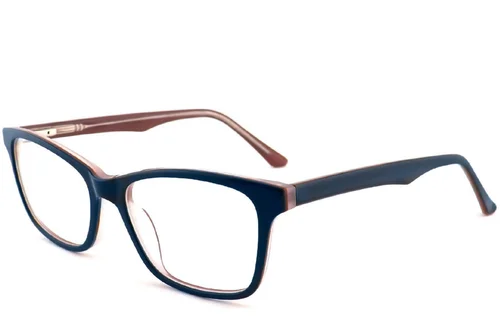 Lunettes rectangulaires en acétate noir #BS2012-0536