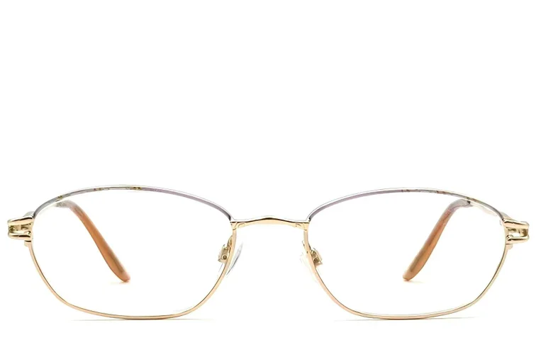 Oval Purple Metal Glasses #BS2012-0455